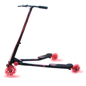 Bipattino 3 Ruote Fliker Neon Luminoso Rosso