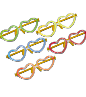 Occhiali a cuore Glow per feste notturne eventi e party