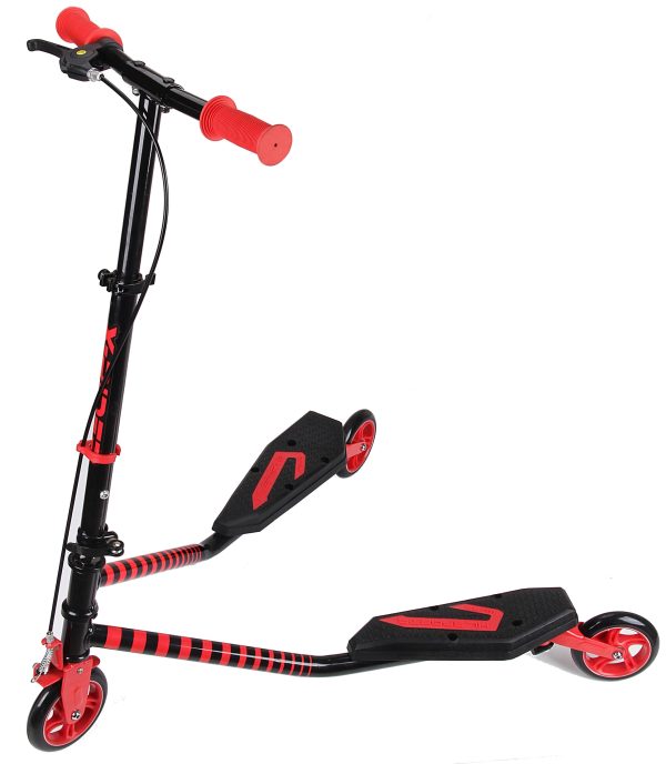 Bipattino per Bambini con 3 Ruote Rosso